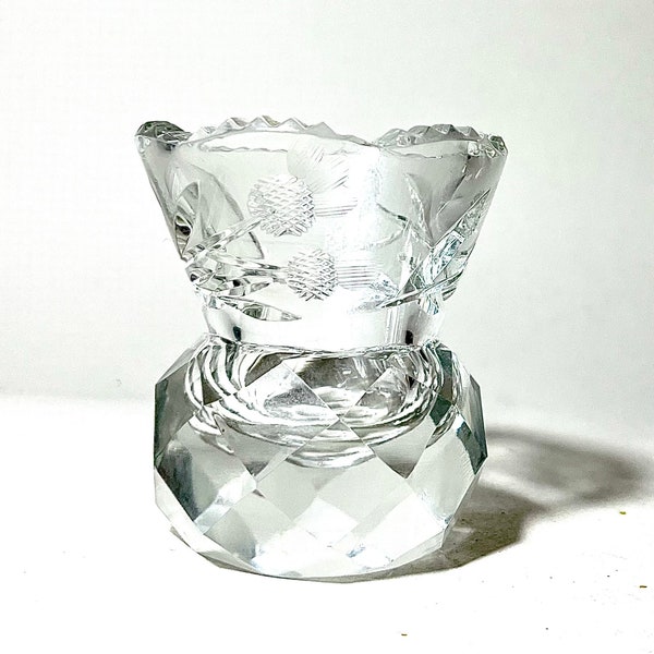 Vintage Miniature Cut Glass Vase