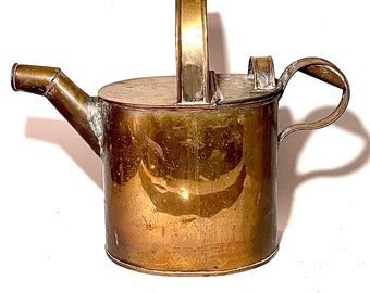 Large Victorian Brass 19th Century Watering Can