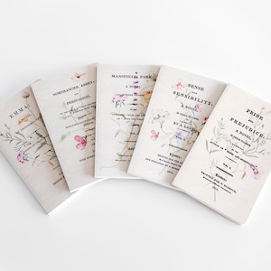 Jane Austen notebook, Pride and Prejudice, Sense and Sensibility, Mansfield Park, Northanger Abbey and Persuasion, Emma. Title page journal