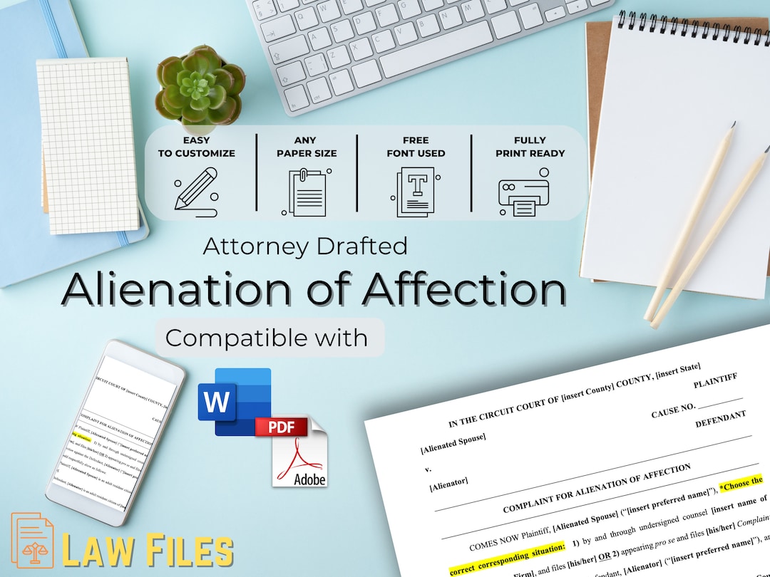 Complaint for Alienation of Affection | Attorney-drafted | Instant ...