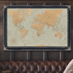 World Map Push Pin Map - Personalizable Travel Map