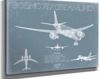 Boeing 787 Poster, Boeing 787 Print Airplanes Lineup [UNFRAMED] - Etsy