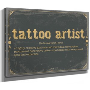 Tattoo Artist Definition Art: Dictionary Style Print