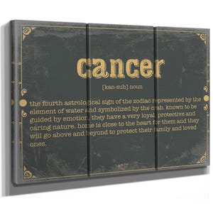 Cancer Word Definition Wall Art - Gift for Cancer Dictionary Artwork