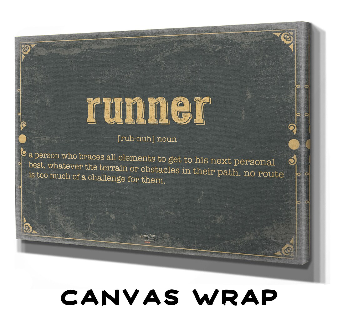 Runner Word Definition Wall Art Gift for Runner Dictionary Artwork Etsy