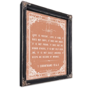 Love Is Kind – 1 Corinthians 13:4-5 Bible Verse Wall Art, Love, Patience & Kindness Art