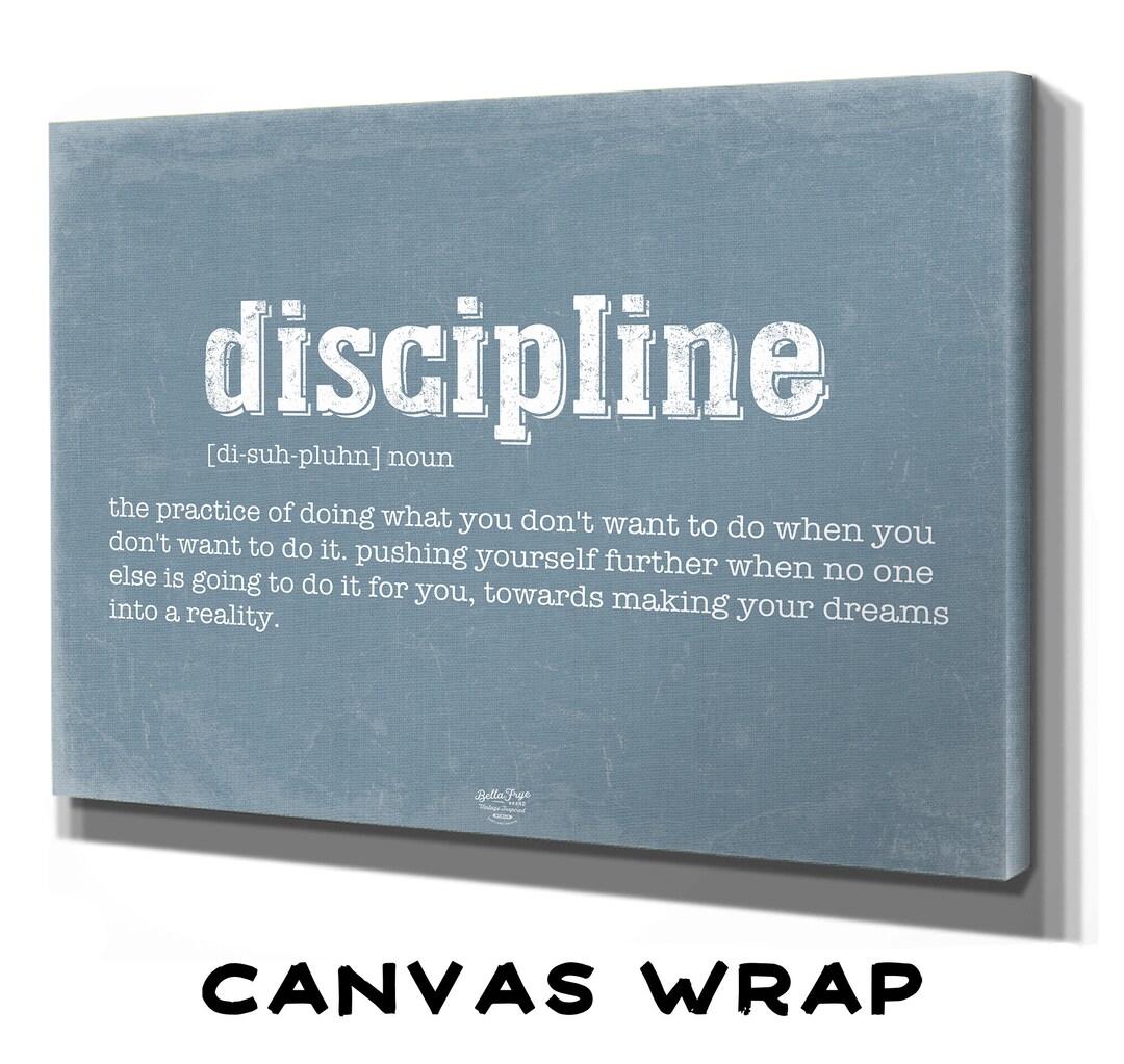 Discipline Definition Wall Art Gift for Discipline Dictionary Artwork