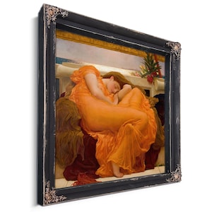 Frederic Leighton Flaming June Print – Framed, Canvas, or Unframed Art Reproduction
