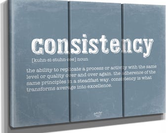 Consistency Definition Wall Art - Gift for Consistency Dictionary Artwork