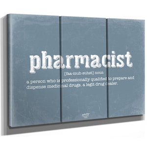 Pharmacist Word Definition Wall Art - Gift for Pharmacist Lover Artwork