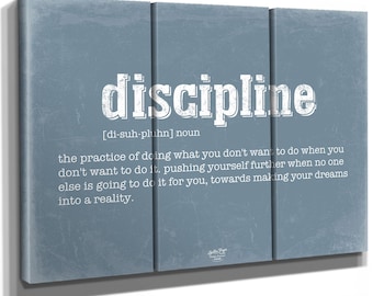 Discipline Definition Wall Art - Gift for Discipline Dictionary Artwork