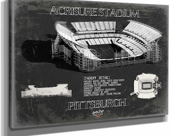 Pittsburgh Wall Art - Acrisure Stadium Print Antiqua Background