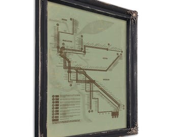 Chrystie 1967 Subway Route New York City Original Design Framed Vintage Transit Wall Art
