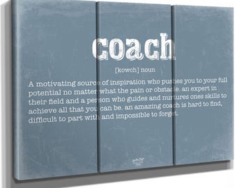 Coach Definition Wall Art - Gift for Coach Dictionary Artwork