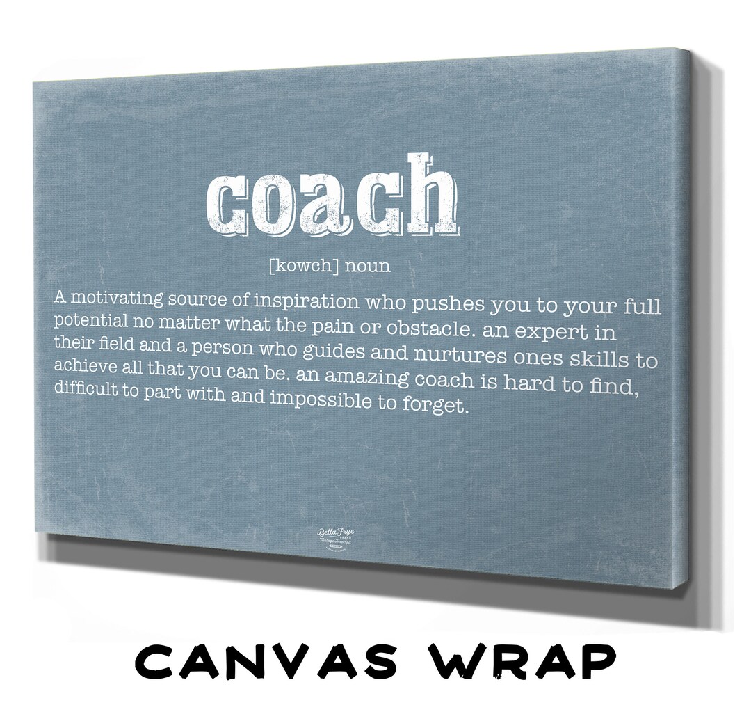 Coach Definition Wall Art Gift for Coach Dictionary Artwork Etsy
