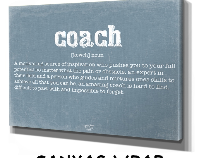 Coach Definition Wall Art - Gift for Coach Dictionary Artwork