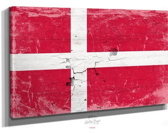 2-Pack Denmark Table Flags – 8.2x5.5 Inch Mini Desk Flags With Metal Stand For Decor