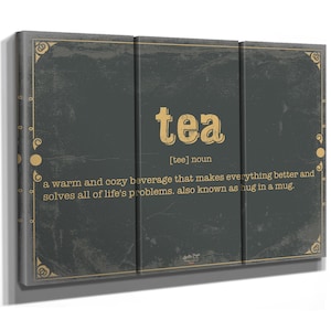 Tea Word Definition Wall Art - Gift for Tea Dictionary Artwork