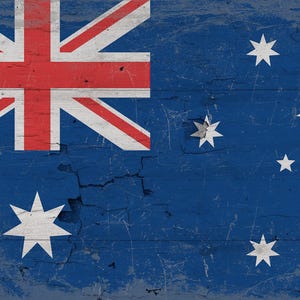 Vintage Australia Wall Art - Australian Flag Sign on Canvas image 8