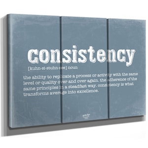 Consistency Definition Wall Art - Gift for Consistency Dictionary Artwork