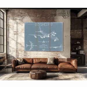 Boeing 707 Airplane Blueprint Wall Art - Original Aviation Plane Print ...