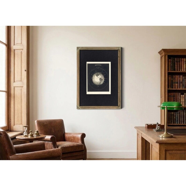 Vintage Solar System Chart Print | Antique Orrery Print | Library Wall ...