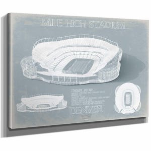 Mile High Stadium Wall Art - Original Denver Broncos Print