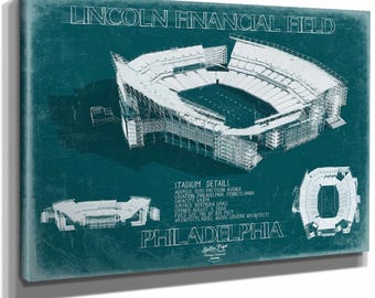 Lincoln Financial Field Wall Art - Original Philadelphia Eagles Print