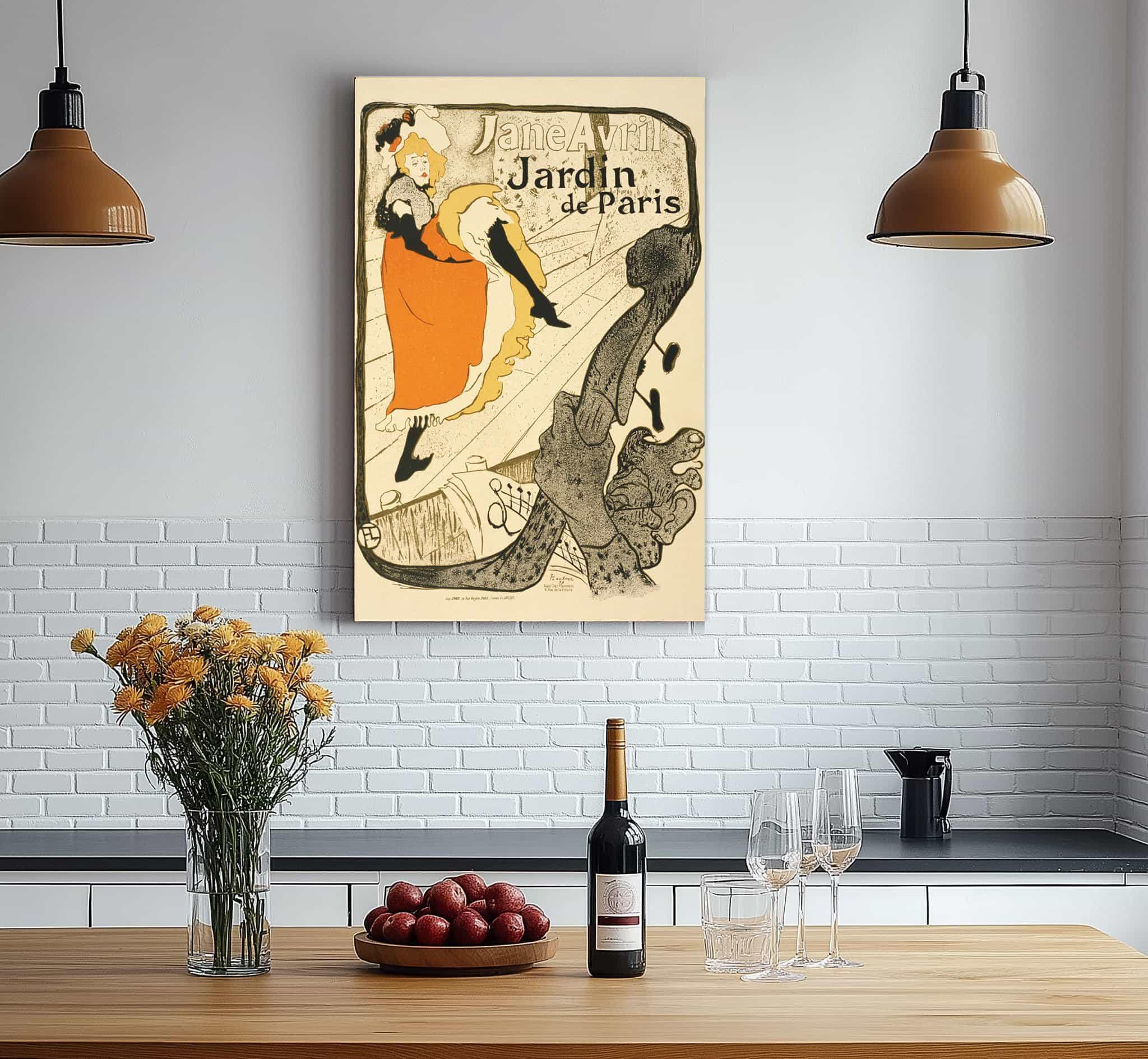 Jane Avril Jardin De Paris Framed Art - Vintage Artwork Print
