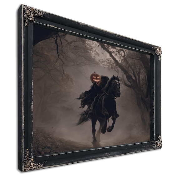 Headless Horseman of Sleepy Hollow Art Print — Optional Ornate Frame