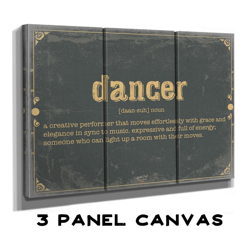 Dancer Word Definition Wall Art Gift for Dancer Dictionary Artwork image 2