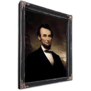 Abraham Lincoln Portrait: Vintage Historical Art Print, Ornate Frame Optional