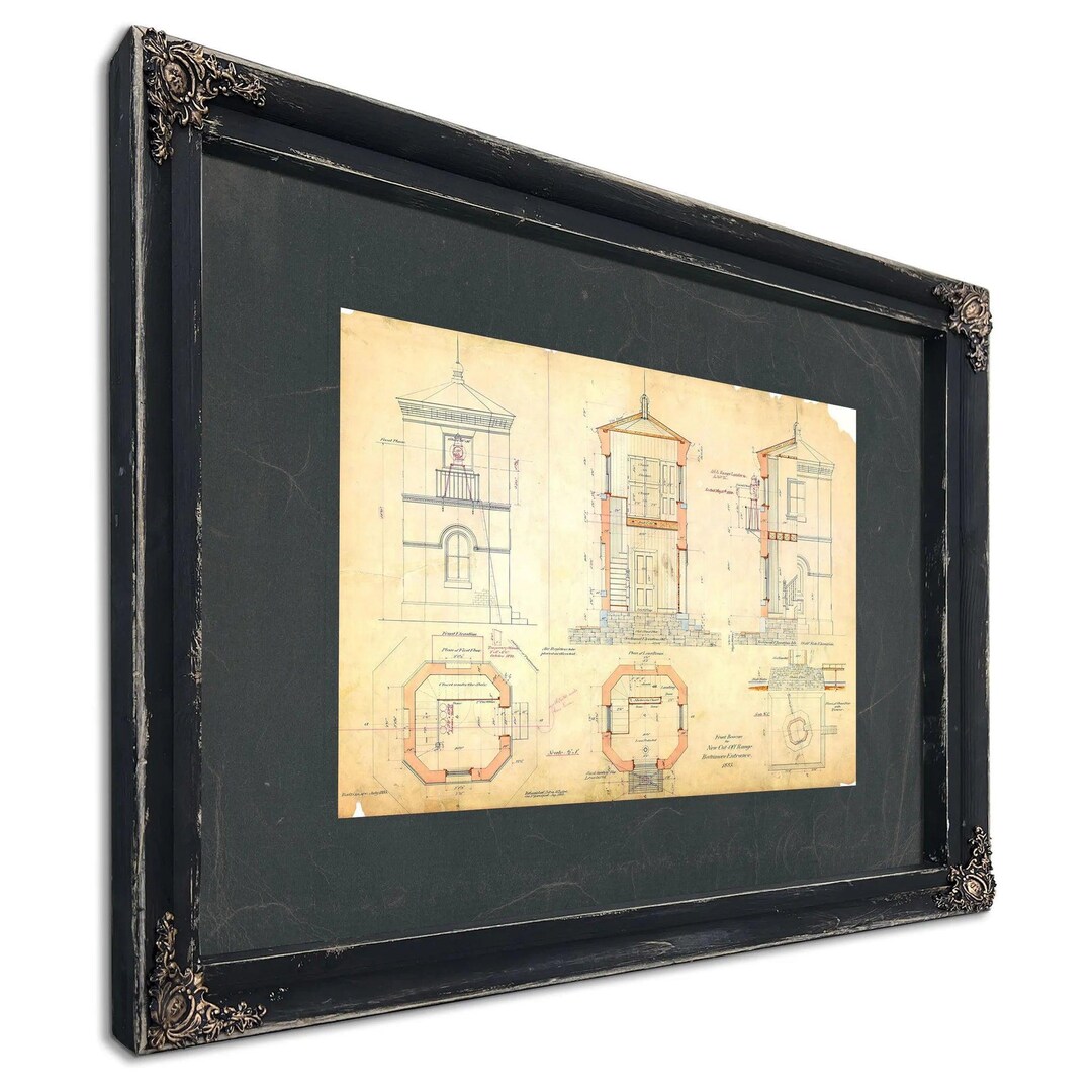 The Keepers Blueprint Baltimore Harbor Light Station Plans of 1885 - Etsy