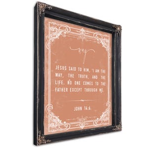 John 14:6 Wall Art - &#39;I Am The Way&#39; Bible Verse Print - Christian Scripture Decor - Gift for Believers