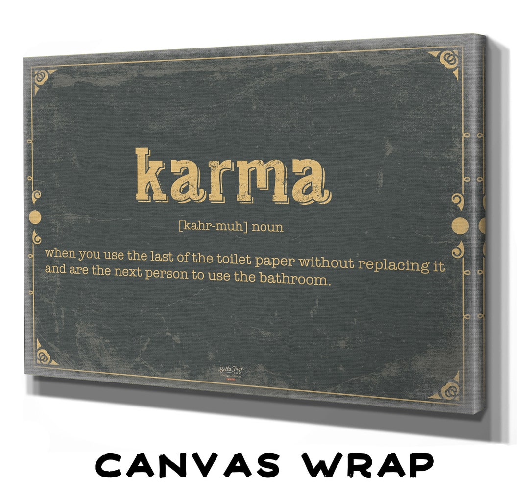 Karma Word Definition Wall Art Gift for Karma Dictionary Etsy
