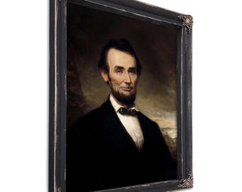 Abraham Lincoln Portrait: Vintage Historical Art Print, Ornate Frame Optional