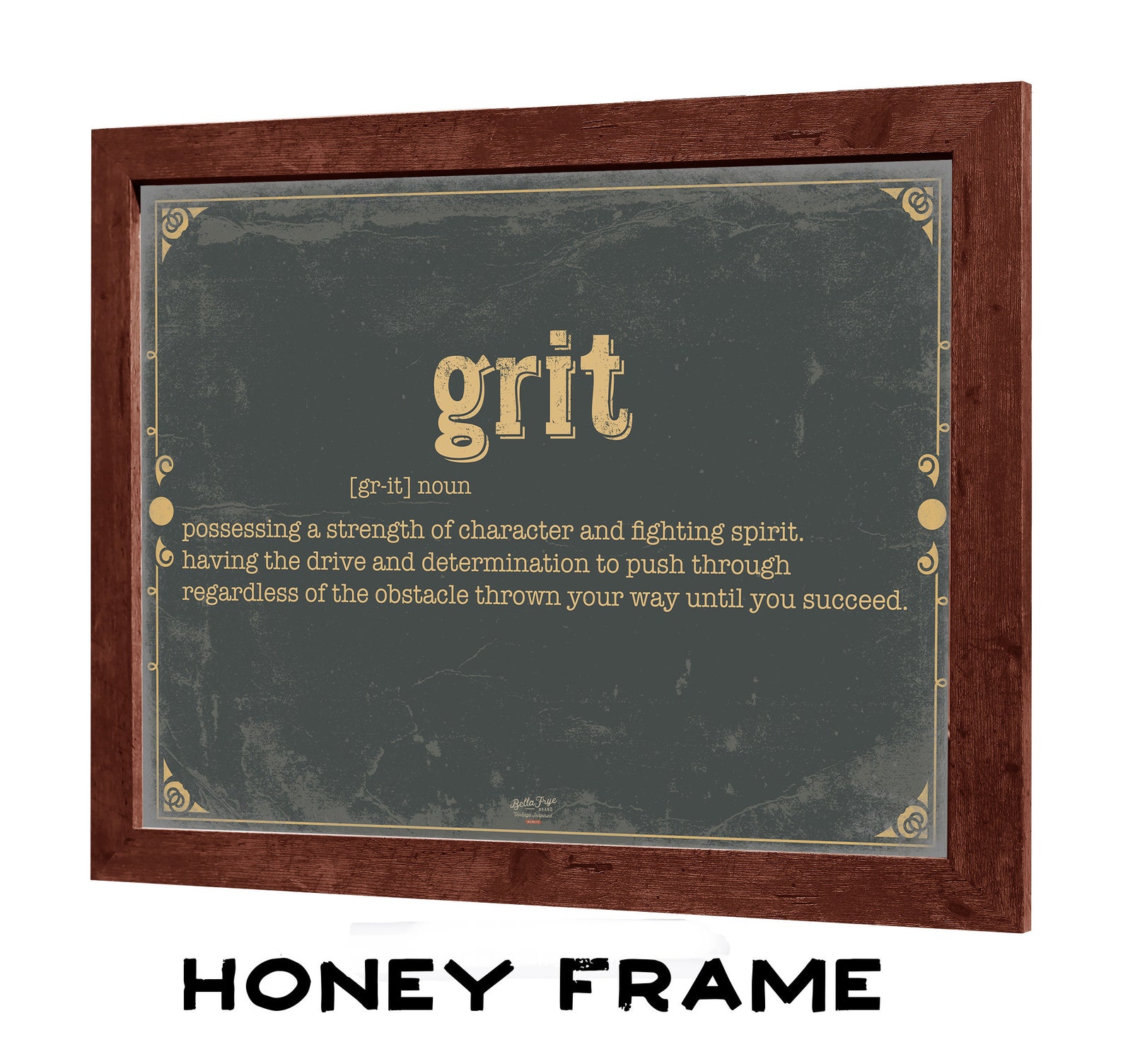 Grit Word Definition Wall Art Gift for Grit Dictionary Etsy