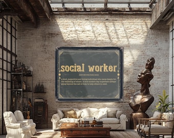 Social Worker Definition Art: Gift for Social Workers