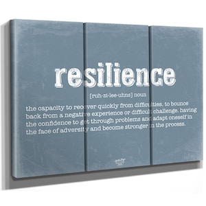 Resilience Definition Wall Art - Gift for Resilience Dictionary Artwork