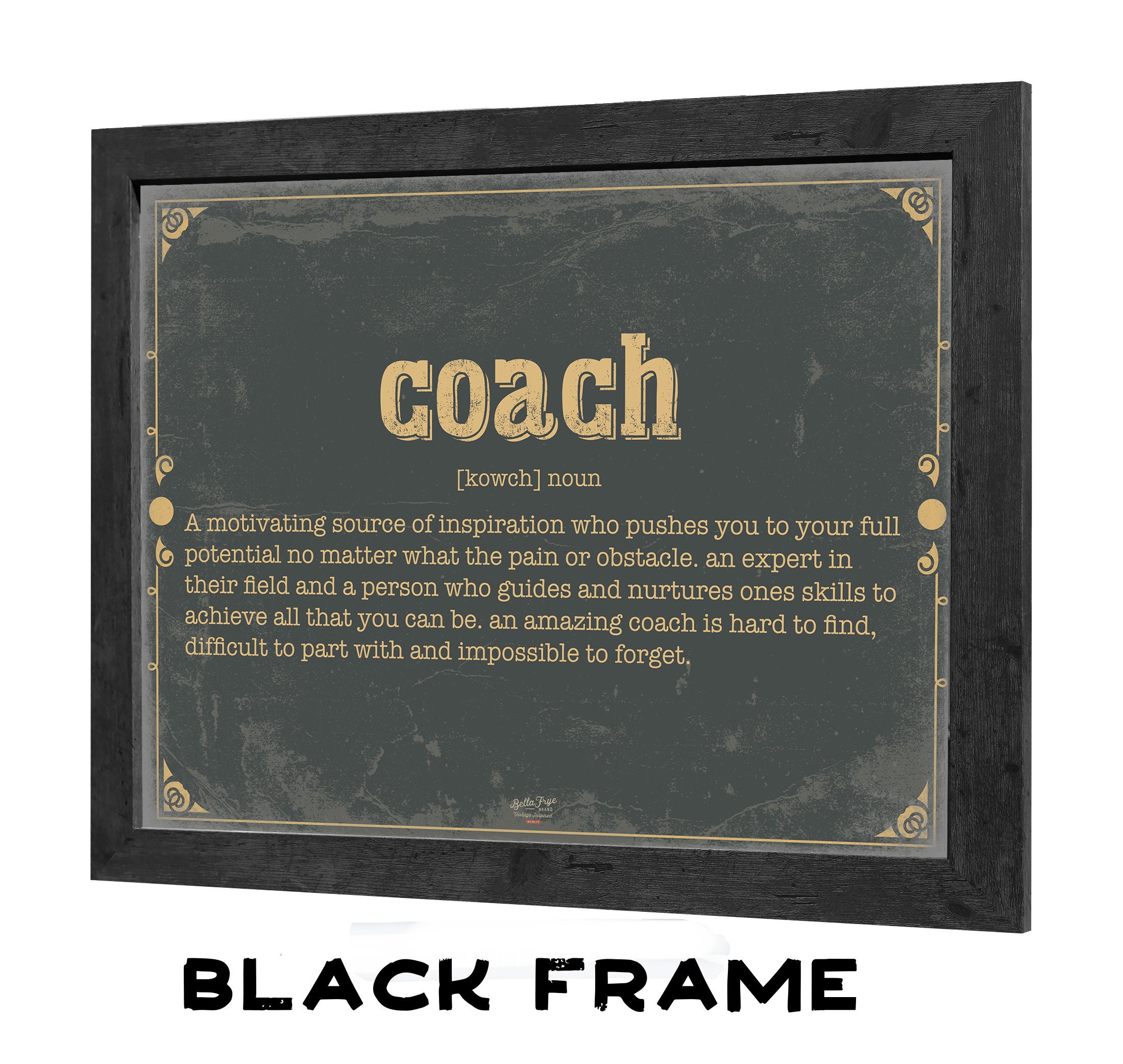 Coach Word Definition Wall Art Gift for Coach Dictionary Etsy