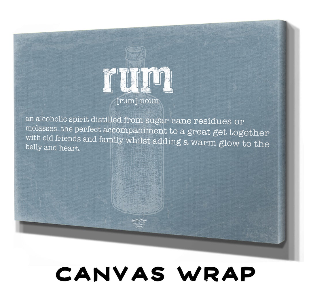 Rum Definition Wall Art Gift for Rum Dictionary Artwork Etsy