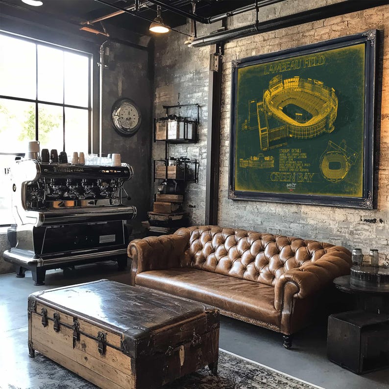 a living room filled with furniture and a painting
