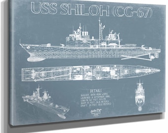 USS Shiloh (CG-67) Blueprint Wall Art - Original Cruiser Print - Etsy