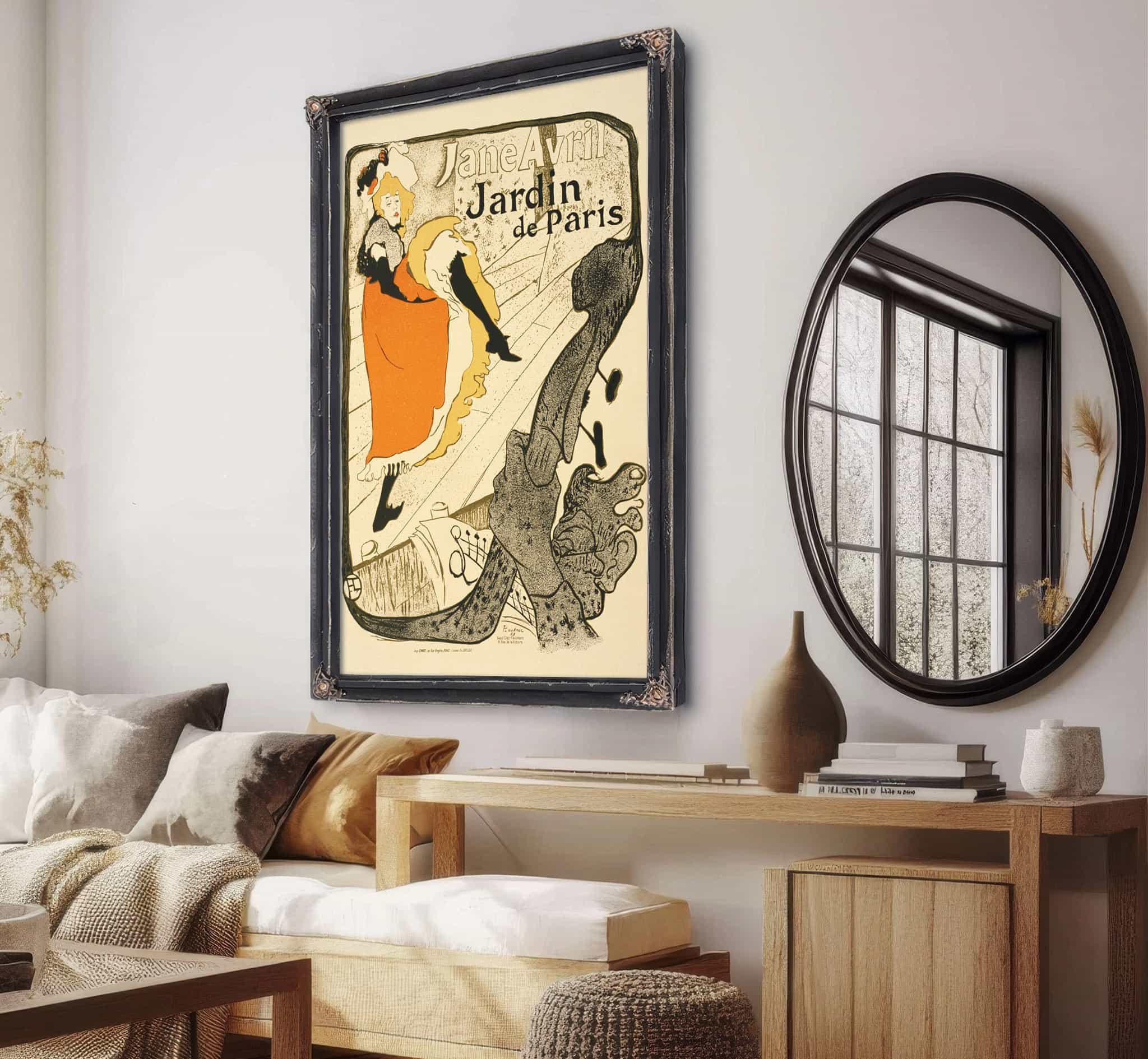 Jane Avril Jardin De Paris Framed Art - Vintage Artwork Print