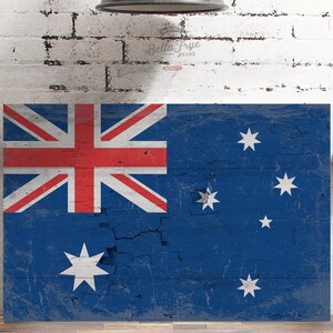 Vintage Australia Wall Art - Australian Flag Sign on Canvas image 7