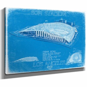 SoFi Stadium Wall Art - LA Rams and Chargers Football Poster