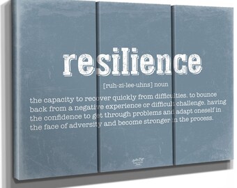 Resilience Definition Wall Art - Gift for Resilience Dictionary Artwork