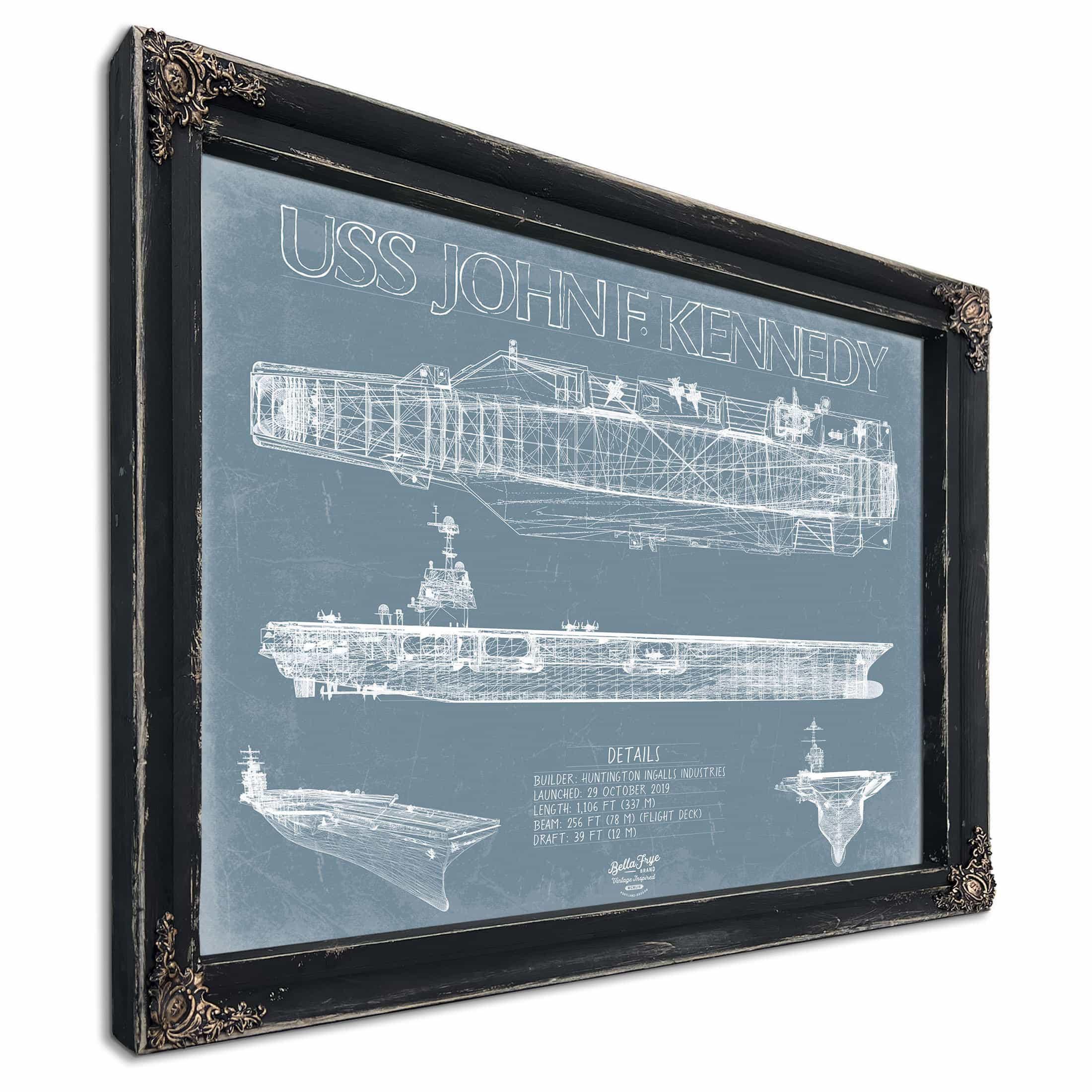 USS John F. Kennedy (CVN-79) Blueprint Wall Art - Original Carrier