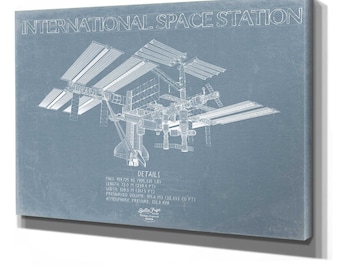 International Space Station Art - Vintage Space Artwork