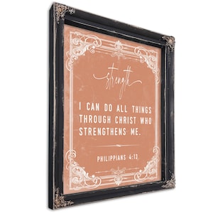 Philippians 4:13 Wall Art – I Can Do All Things Through Christ – Strength Scripture Print